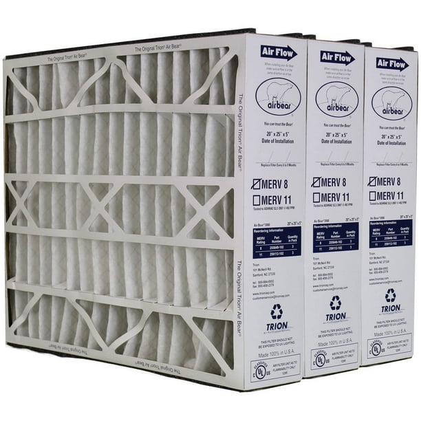 20 x 25 x 5 Trion 259112-102 Air Purifier Filter Bear Series MERV 11 